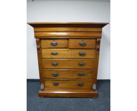 A Victorian mahogany six drawer Scotch chest 