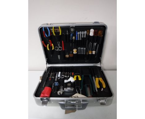 A Jensen Tools and Alloys Kit JTK-87, Aluminium tough case with two fully stocked pallets and further contents, case numbered
