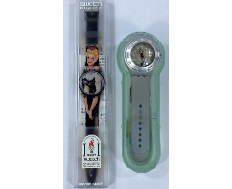 A Swatch Watch originally boxed 1995 Lolita Pin Up Girl GM128; A Swatch Watch Scuba 200 Irony, cased 1997 (case a.f) 