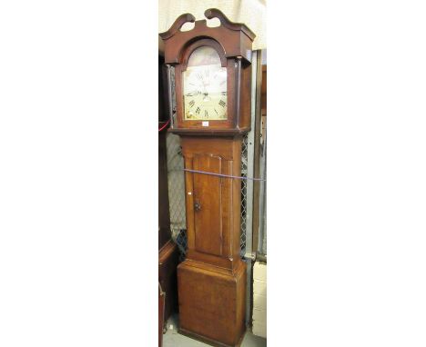 Complete with single weight and pendulum.Early 19th century Welsh 30 hour longcase clock marked Thomas Evans, Newcastle Emlyn