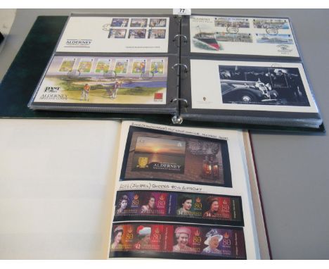 Alderney collection of u/m mint stamps and first day covers in two albums 1983- 2010 period. (B.P.21% + VAT) 