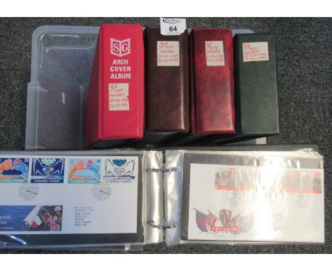 Great Britain collection of First day covers 1968 to 1996  period in five albums. (B.P.21% + VAT) 