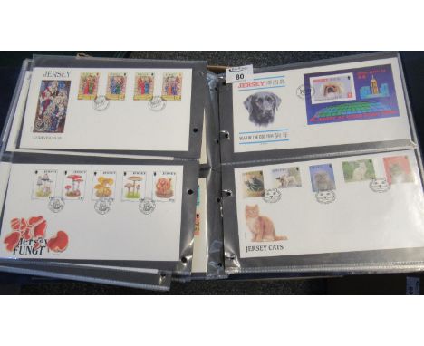Jersey and Guernsey collection of first day covers 1969-2010 period in eight albums. (B.P.21% + VAT) 