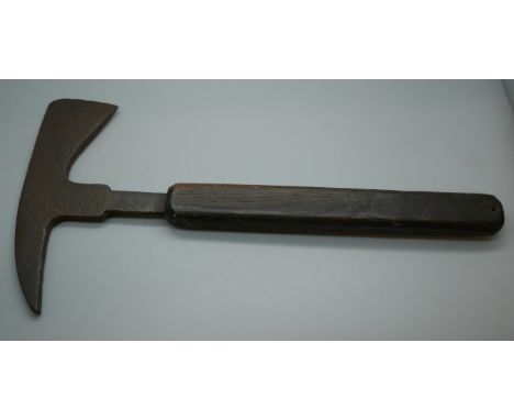 A WII Chillington Arpax axe with wooden handle, with certificate, AFS 15 marked.&nbsp;*This lot is not available for packing 