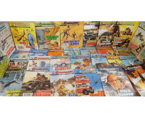 A box of vintage Commando magazines 