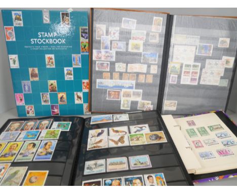 Stamps; a box of stamps including albums and first day covers. Examples from India, Australia, Isle of Man, New Zealand, Cana