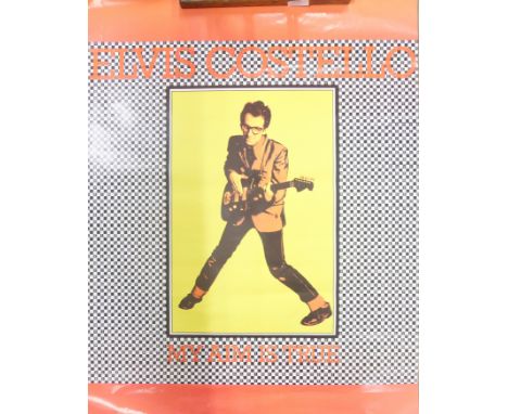 An Elvis Costello promotional album poster, My Aim is True