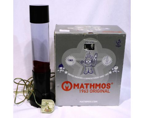 Boxed Mathmos 1963 original lava lamp, H: 41 cm. All electrical items in this lot have been PAT tested for safety and have pa