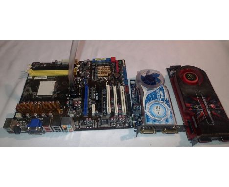 Asus M3A78-T motherboard, a Radeon HD 4890 and HIS iceq turbo fans. P&amp;P Group 2 (£18+VAT for the first lot and £3+VAT for