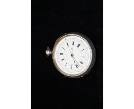 Silver cased Centre Seconds Chronograph pocket watch 
