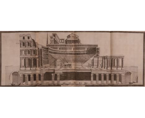 Peter van der AA (Dutch 1659-1753)Theatrum in Ripa Athesis PositumEngraving, unframed, joined and folded97 x 47cm; 18½ x 38in