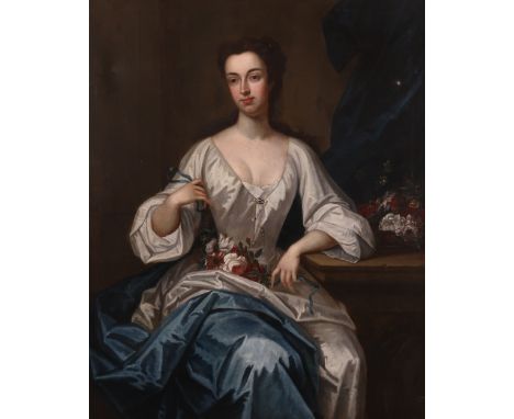 Circle of Johan Baptist Closterman Portrait of Meliora Baskerville (1715-1740) of Winterbourne Bassett, Wiltshire, married to