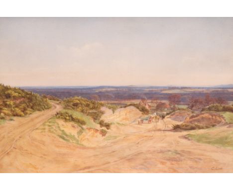 Charles Low (c.1860-c.1920)Hambledon SandpitsSignedWatercolour with pencil33 x 49cm; 13 x 19¼inProvenance:Michael Bryan, Lond