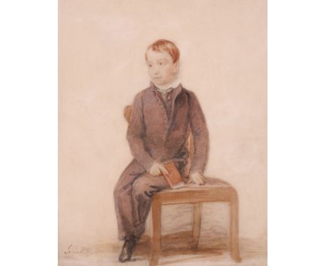 Joshua Cristall RA (1768-1847)Seated Boy with a BookSigned with initials and dated 1818Watercolour24 x 19.25cm; 9½ x 7½inProv