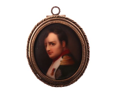 Continental School late 18th CenturyMiniature portrait of NapoleonSigned indistinctly Brunel; Inscribed verso Nepoleon IOval,