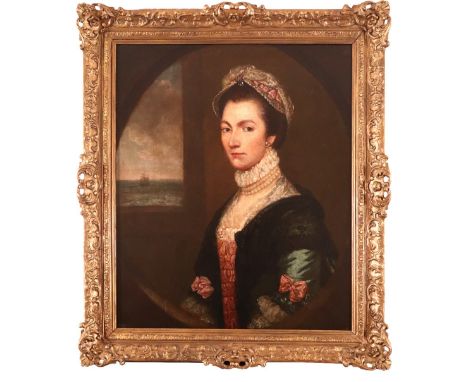 Circle of Sir Joshua Reynolds P.R.A.Portrait of a lady, believed to be Mrs. Elizabeth Viscount Davies (1730-1794) with her hu