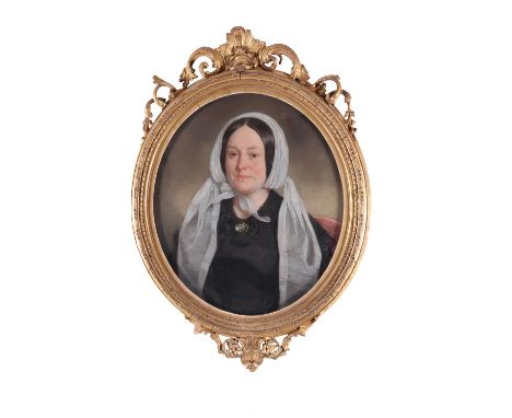 Eugène Devéria (French 1808-1865)Portrait of Mrs Elizabeth Copeland, sister of John George Housefield and aunt of Dora de Bla