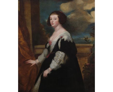 After Sir Anthony Van Dyck Portrait of Beatrice de Cusance, Princess of Cantecroix, three-quarter length, standing, wearing a