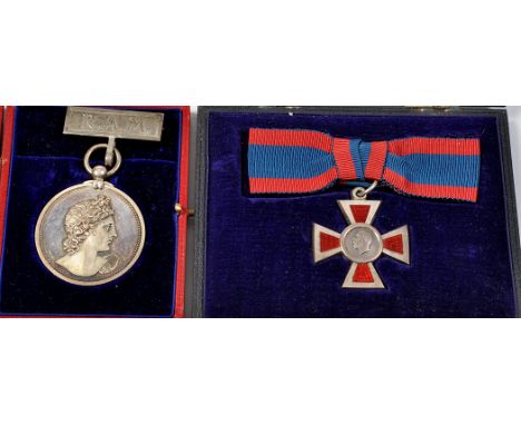 An Associate Royal Red Cross WWI medal, second class, in silver with enamel and ribbon mount, boxed by Garrard & Co., with or