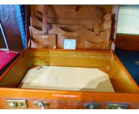 VINTAGE WRITING BOX. Vintage leather writing box