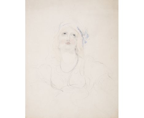 Hamilton (Emma).- English School (19th century) Portrait of Emma, Lady Hamilton, pencil, touches of watercolour, on wove pape