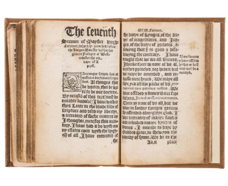 Latimer (Bishop Hugh) [The seconde sermon], first edition, black letter, woodcut decorative initials, lacking A1-8, R1, 2E1(s