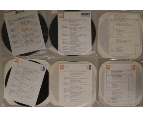 RADIO TRANSCRIPTION DISC RECORDINGS. Cool and unique collection of 9 x radio show transcription disc LP recordings. Titles ar