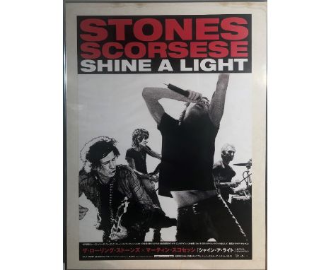 ROLLING STONES MARTIN SCORSESE JAPANESE POSTER. A mounted and framed original poster issued to promote the release of the 'Sh