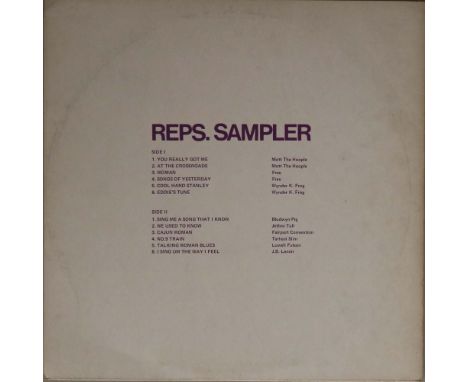 ISLAND - REPS SAMPLER LP (ISLAND SEPTEMBER RELEASES 1969). Scarce Island white label 'Reps Sampler' from 1969 (REP 1) with of