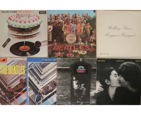 BEATLES/STONES &amp; RELATED - LPs. Excellent pack of 7 x original title LPs with original UK pressings included. Titles are 