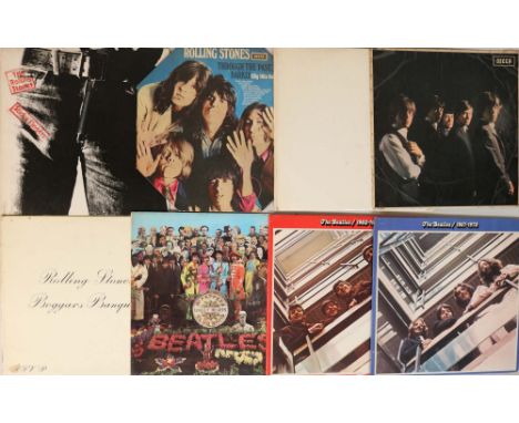 THE BEATLES/ROLLING STONES - LPs. Ace selection of 8 x LPs including original UK pressings. The Beatles (x4) titles are White