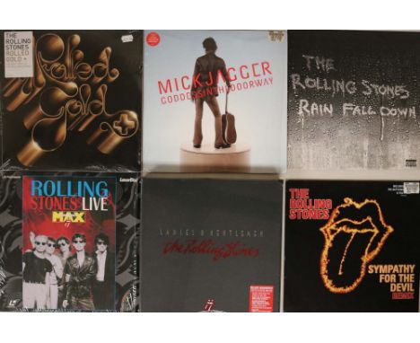 THE ROLLING STONES/JAGGER - 'RECENT' RELEASES. Great bundle of 2 x LPs, 2 x 12", 1 x box set and 1 x Laserdisc. Titles are Mi