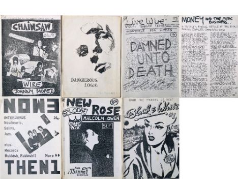 ORIGINAL PUNK FANZINES. Six original Punk fanzines from 1977 (unless stated) to include:Chainsaw, Dangerous Logic, Live Wire,