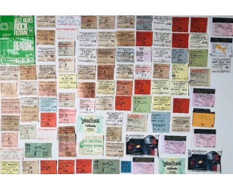 1970S - 1989S TICKET ARCHIVE. Collection of approx 92 tickets and a folded flyer for the 11th National Jazz and Blues Festiva