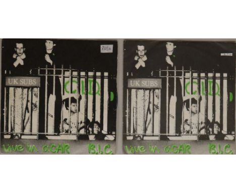 UK SUBS - CID 7" (YELLOW AND BLUE COPIES). Ace pack of 2 x coloured 7" copies of the ferocious 1978 45. To include the origin