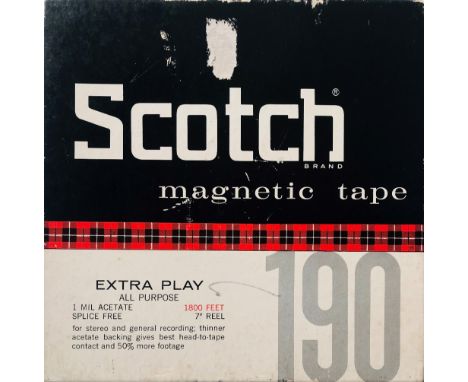 DAVID BOWIE STUDIO SESSIONS UNHEARD TAPE. A boxed reel of 1/4" Scotch Tape, with the contents including previously unheard re