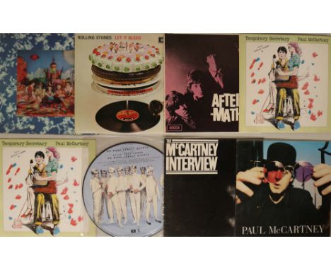 THE BEATLES/ROLLING STONES &amp; RELATED - LPs/12". Fab collection of 20 x (largely) LPs with 12". Titles include Rolling Sto