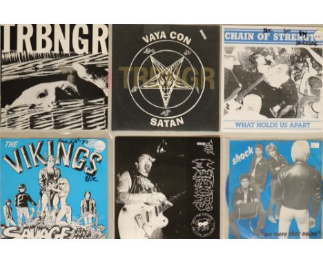 PUNK/HARDCORE/PSYCHOBILLY/DEATHPUNK - 7" RARITIES. Outrageous pack of 6 x super scarce sevens! Titles are TRBNGR (Turbonegro)