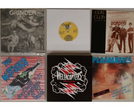 PUNK/NEW WAVE/HARDCORE/PSYCHOBILLY - 7" RARITIES. Another scorching pack of 6 x 7" rarities. Titles are Various - Fried Alive
