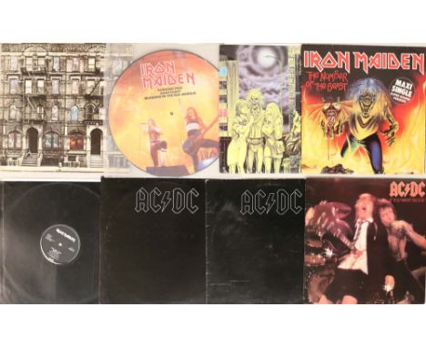 METAL/HEAVY ROCK- LPs/12"/10"/7". Monster instant collection of 25 x LPs/12"/10" with 43 x 45s. Artists/titles include Iron M