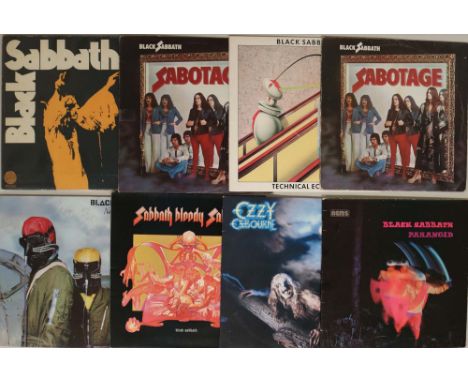 BLACK SABBATH/OZZY OSBOURNE - LPs. Ferocious selection of 8 x LPs. Titles are Vol. 4 (original UK Vertigo swirl 6360 071 with