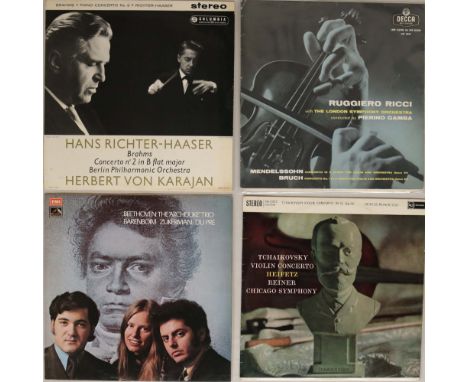 CLASSICAL - UK RECORDING LPs. Lovely selection of 4 x UK LPs. Works are Richter-Hasser - Brahms Piano Concerto No 2 (Columbia