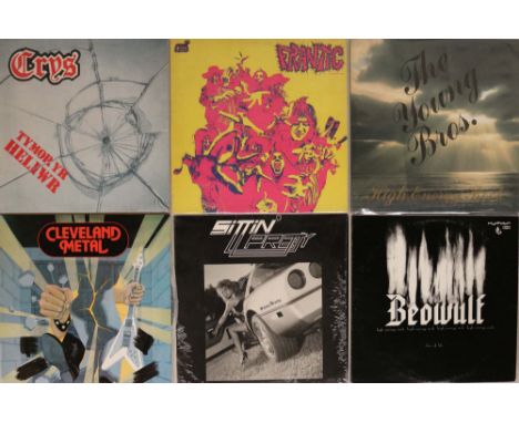 METAL/HEAVY ROCK - RARITY LPs. Impressive selection of 14 x hard to find LPs with 1 x EP. Artists/titles are Crys - Tymor Yr 