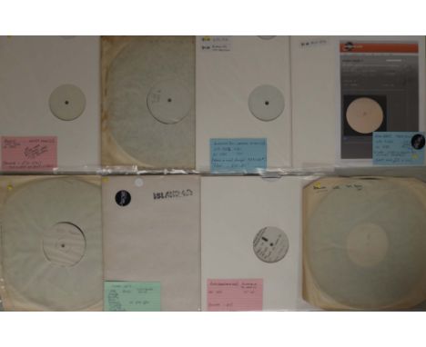 ROCK/PROG/POP - LP WHITE LABEL TEST PRESSINGS (FEATURING ISLAND RECORDS). Unique collection of 26 x white label test pressing