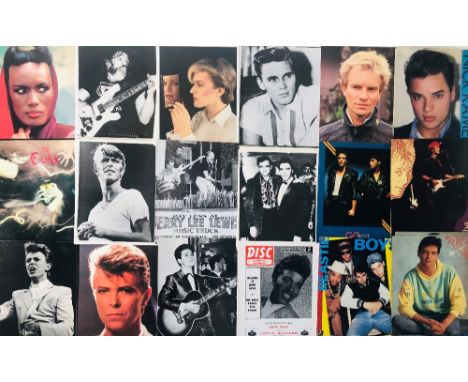 8x10 MUSIC CARDS/PHOTOGRAPHS. A box containing approximately 350+ assorted 8x10" photographic prints either glossy or onto ca