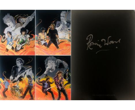 RONNIE WOOD FAMOUS FLAMES SUITE. A fine example of the 2011 works by Ronnie Wood, issued as a portfolio by Washington Green u