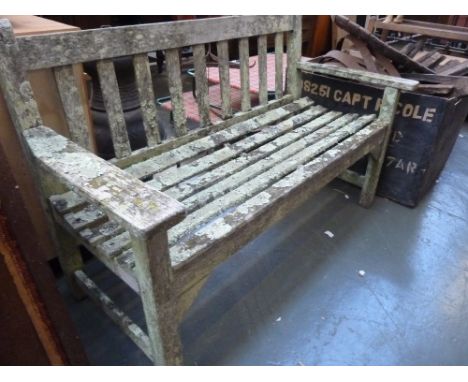 A Genuine Burma Teakwood, Lister and Co.Ltd garden bench