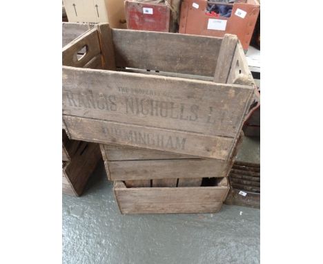 Four vintage apple boxes, stamped Yarford Orchards, Taunton