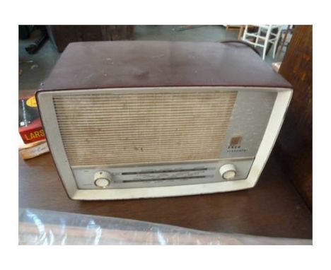 An Ecko Model A455 vintage radio with another Ferranti 146 radio