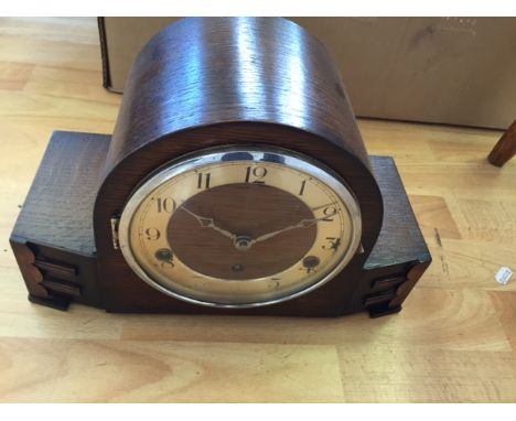 Art Deco Westminster chime mantle clock